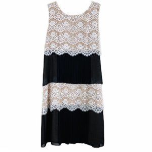 Jessica Simpson Elegant Dress Lace Micropleating 8